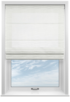Novara Voile, Chiffon White - Twist&Fit Roman Blind